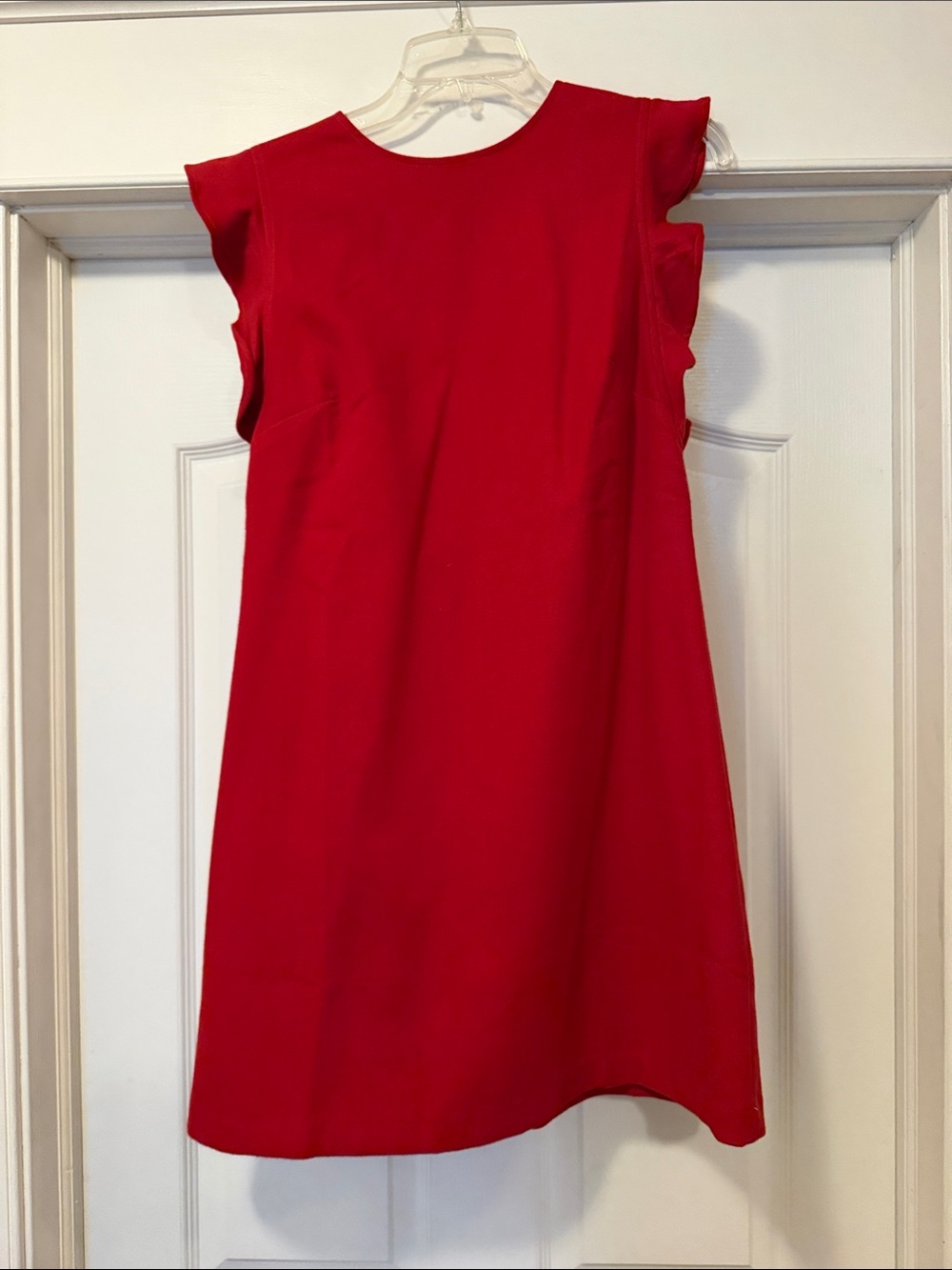 Vineyard Vines Bright Red Ruffle Sleeve Girls Dress